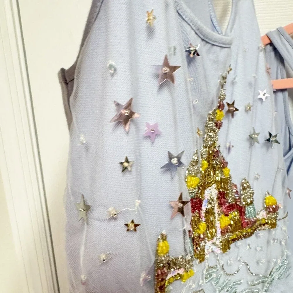 Ooh La La Couture Disney Castle Princess Dress Size 8 10 Blue Tulle‎ Sister